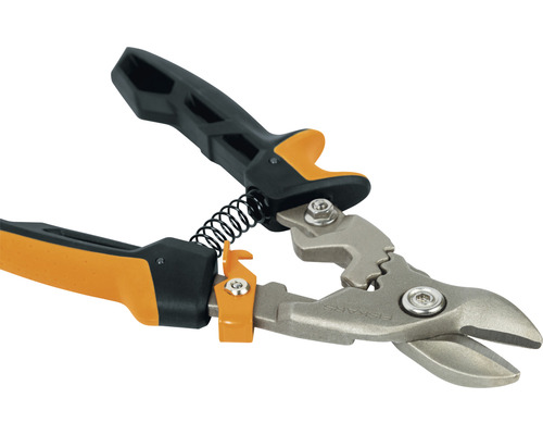 Foarfece de tablă Fiskars cu arc și închidere