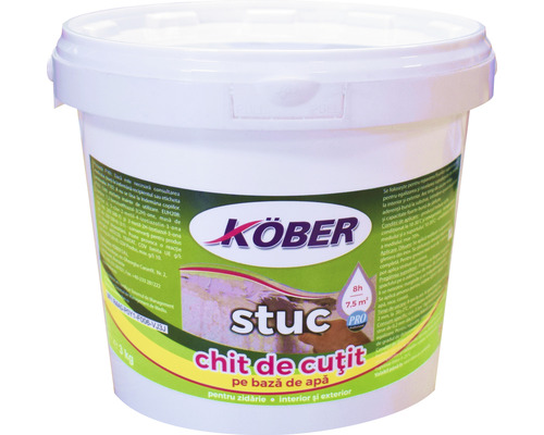 Chit de cuțit pentru zidărie Köber stuc 3 kg Găleată cu chit de cuțit KÖBER Stuc pentru zidărie interioară și exterioară