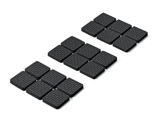 Amortizor anti-alunecare pentru mobilă Hettich 25x25x5mm, negru, pachet 18 bucăți, autoadezive