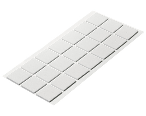 Amortizor anti-alunecare pentru mobilă Hettich 30x30x2mm, alb, pachet 21 bucăți, autoadezive