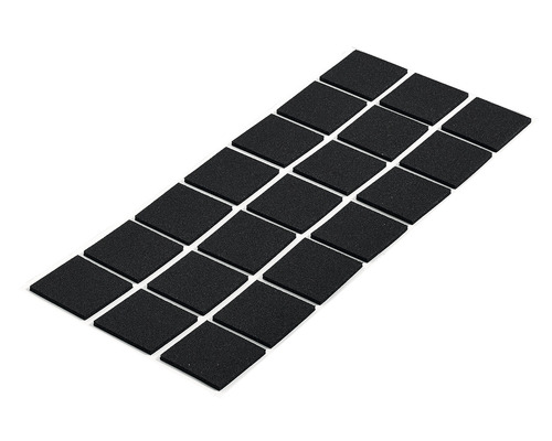 Amortizor anti-alunecare pentru mobilă Hettich 30x30x2mm, negru, pachet 21 bucăți, autoadezive