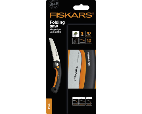 Fierăstrău pliabil Fiskars cu o lungime a lamei de 150 milimetri