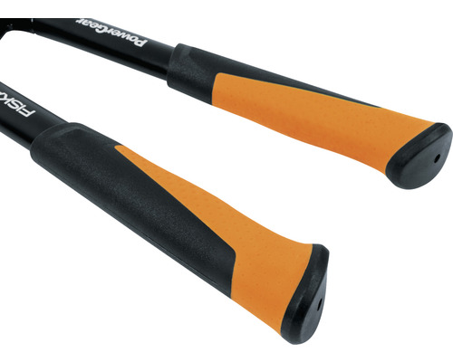 Mânerele unui foarfece de grădină marca Fiskars