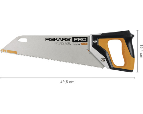 Fierăstrău manual Fiskars Pro cu lamă universală, lungime 49,5 cm