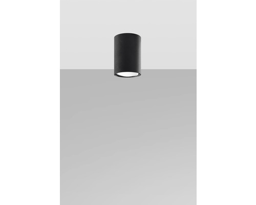 Lumină de tavan neagră în formă de cilindru