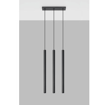 Lumină suspendată cu trei lămpi cilindrice