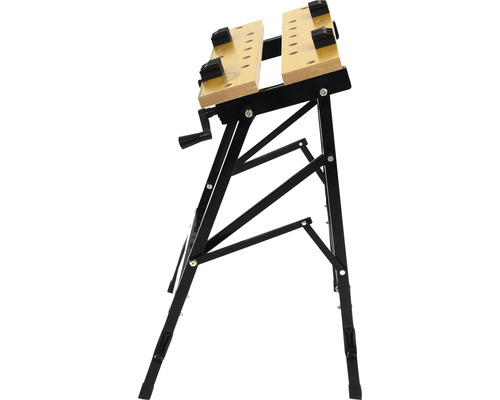 Banc de lucru cu cadru metalic și fălci de strângere