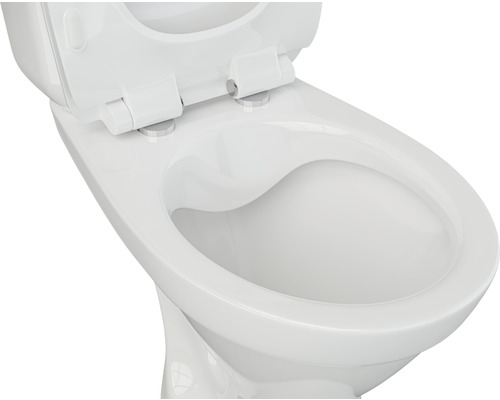 WC suspendat cu margine deschisă și scaun de toaletă