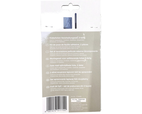 Folie de lipit - set de prelucrare din 2 bucăți, ideal pentru folii de design, folii în trend, folii metalice, folii de oglindă, folii pentru table negre și table albe