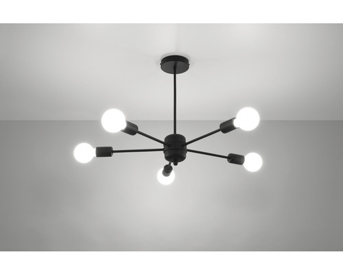 Plafonieră modernă cu șase becuri