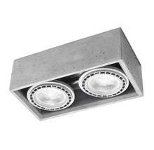 Spot încastrat în tavan din beton cu două lumini