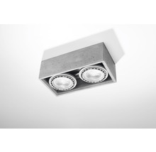 Lumină de tavan din beton cu două becuri