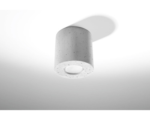 Lumină de tavan cilindrică din beton