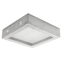 Plafonieră pătrată din beton cu lumină integrată