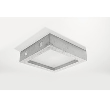 Plafonieră pătrată din beton cu lumină integrată