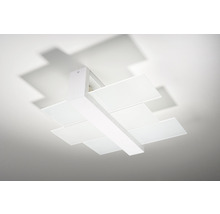 Lumină de tavan modernă cu elemente dreptunghiulare din sticlă