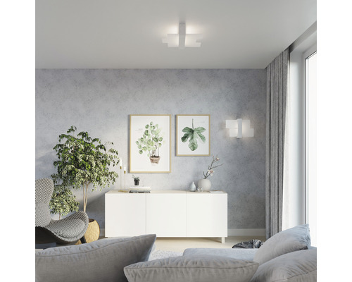 Living cu plafonieră și aplică