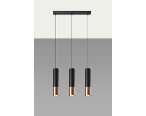 Lămpi suspendate cu trei lumini în design cilindric