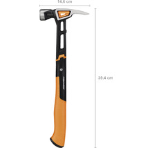 Ciocan de tâmplărie Fiskars cu dimensiunile de 14,6 cm x 39,4 cm