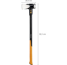 Ciocan despicat Fiskars cu o lungime de 92,1 cm și o lățime a capului de 20,3 cm.
