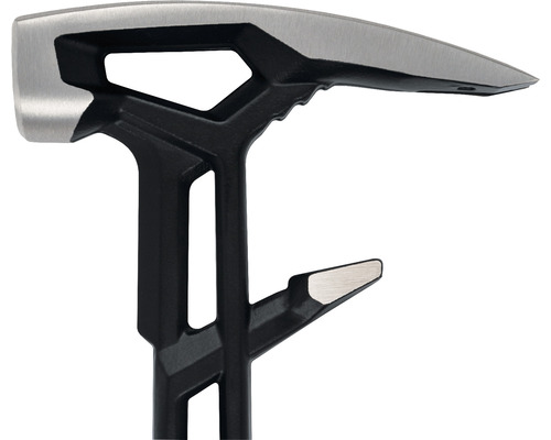 Unealtă multifuncțională din metal cu cap de ciocan și diverse funcții de scule