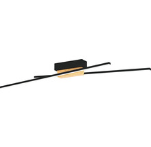Lumină de tavan cu aplicații din lemn și diode emițătoare de lumină