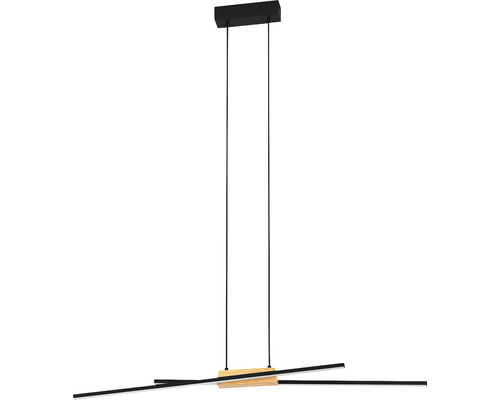 Pendul cu LED integrat Panagria 2x13W 3120 lumeni, negru/lemn