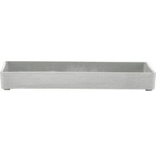 Bol dreptunghiular Ecopots plastic 25x15x2,5 cm alb-gri