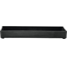 Bol dreptunghiular Ecopots plastic 25x15x2,5 cm gri închis
