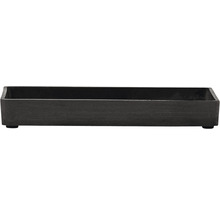 Bol dreptunghiular Ecopots plastic 20x10x2,5 cm gri închis