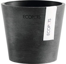 Ghiveci Ecopots Amsterdam Mini plastic Ø 10,5 cm H 9,2 cm gri închis