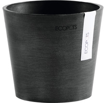 Ghiveci Ecopots Amsterdam Mini plastic Ø 13 cm H 11,4 cm gri închis