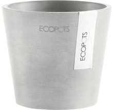 Ghiveci Ecopots Amsterdam Mini plastic Ø 10,5 cm H 9,2 cm alb-gri