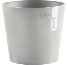 Ghiveci Ecopots Amsterdam Mini plastic Ø 17 cm H 14,9 cm alb-gri