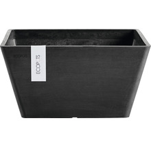 Ghiveci Ecopots Berlin plastic 31x31x15,5 cm gri închis