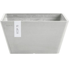 Ghiveci Ecopots Berlin plastic 25x25x12,8 cm alb-gri