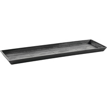 Farfurie Ecopots Bruges plastic 47,5x19,5x2,5 cm gri închis