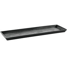 Farfurie Ecopots Bruges plastic 57,5x19,5x2,5 cm gri închis