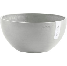 Ghiveci Ecopots Brussels plastic Ø 25 cm H 12 cm alb-gri