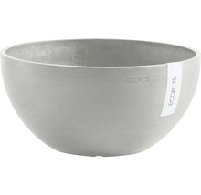 Ghiveci Ecopots Brussels plastic Ø 30 cm H 14 cm alb-gri