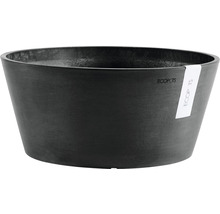 Ghiveci Ecopots Frankfurt plastic Ø 50 cm H 25 cm gri închis