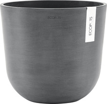 Ghiveci Ecopots Oslo plastic Ø 25 cm H 21,8 cm gri