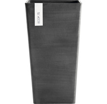 Ghiveci Ecopots Rotterdam plastic 31x31x56 cm gri închis