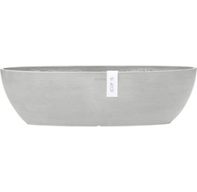 Ghiveci Ecopots Sofia cu sistem de irigare plastic 56x14x16 cm alb-gri