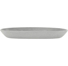 Farfurie ovală Ecopots Sofia plastic 25,6x11,7x3 cm cm alb-gri