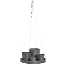 Farfurie Ecopots cu agățătoare plastic Ø 36 cm H 3 cm gri