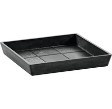 Farfurie pătrată Ecopots plastic 38,5x38,5x3,4 cm gri închis