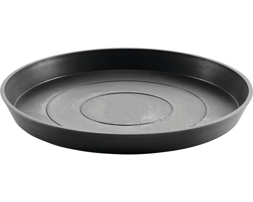 Farfurie rotundă Ecopots plastic Ø 50,5 cm H 3,5 cm gri | HORNBACH