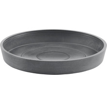 Farfurie rotundă Ecopots plastic Ø 15 cm H 2,5 cm gri