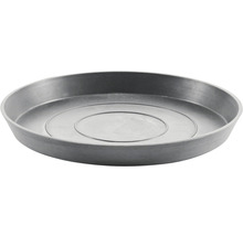 Farfurie rotundă Ecopots plastic Ø 21 cm H 2,5 cm gri